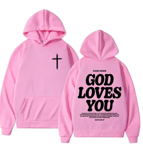 God Loves you casual hoodie